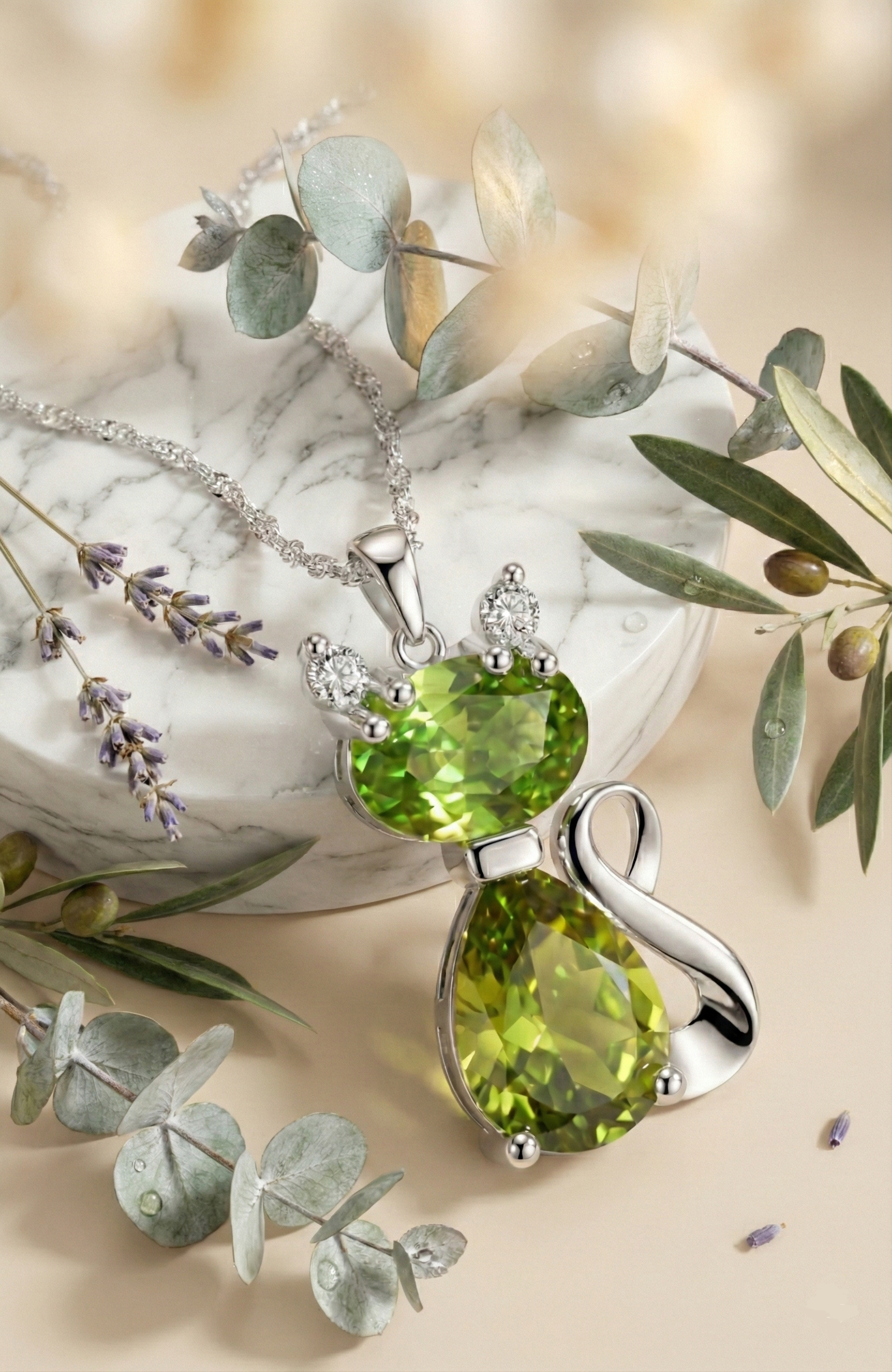 Cat Pendant Necklace – Sterling Silver Style Animal Jewellery