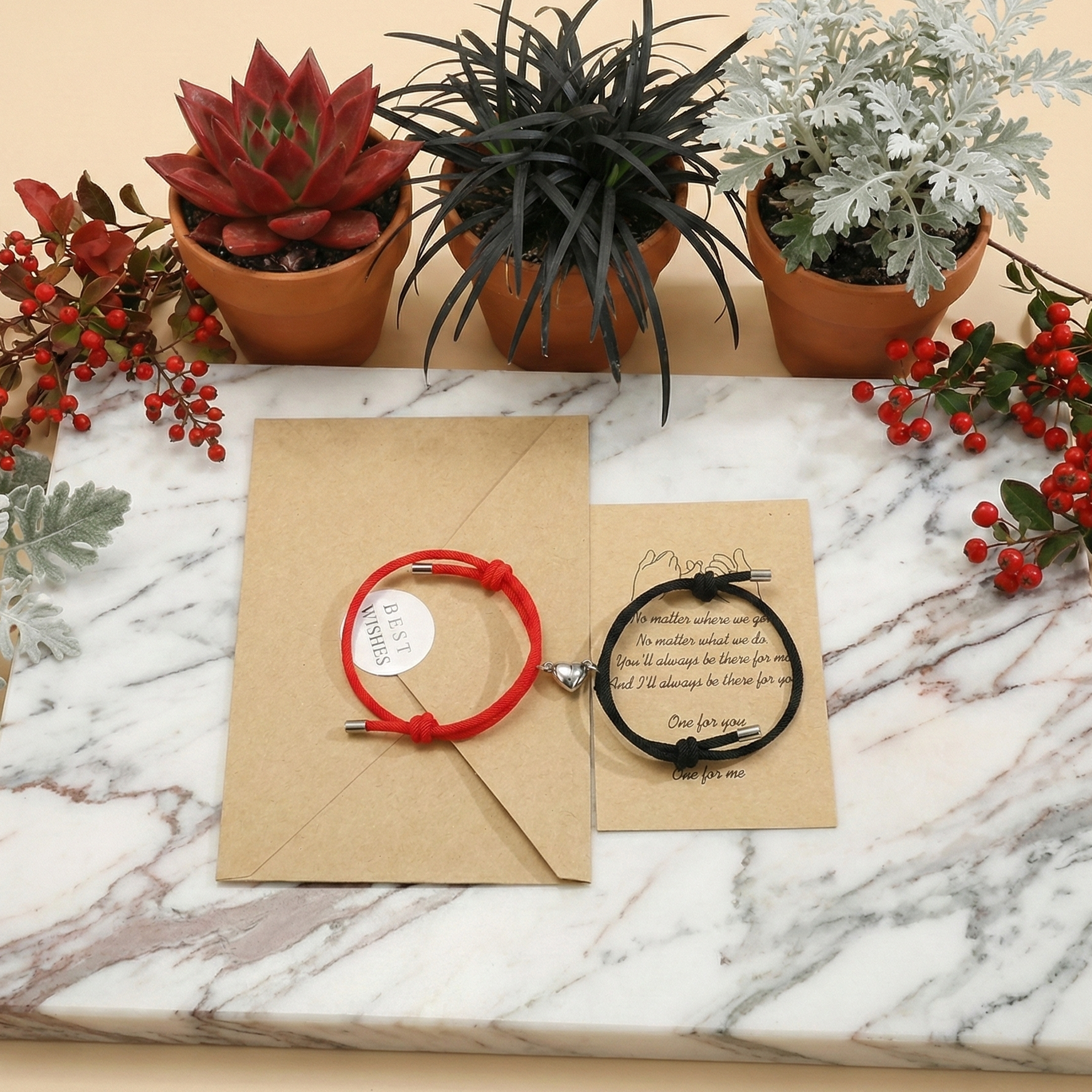 Magnetic Couple Bracelet – Alloy Heart Connection Bracelets