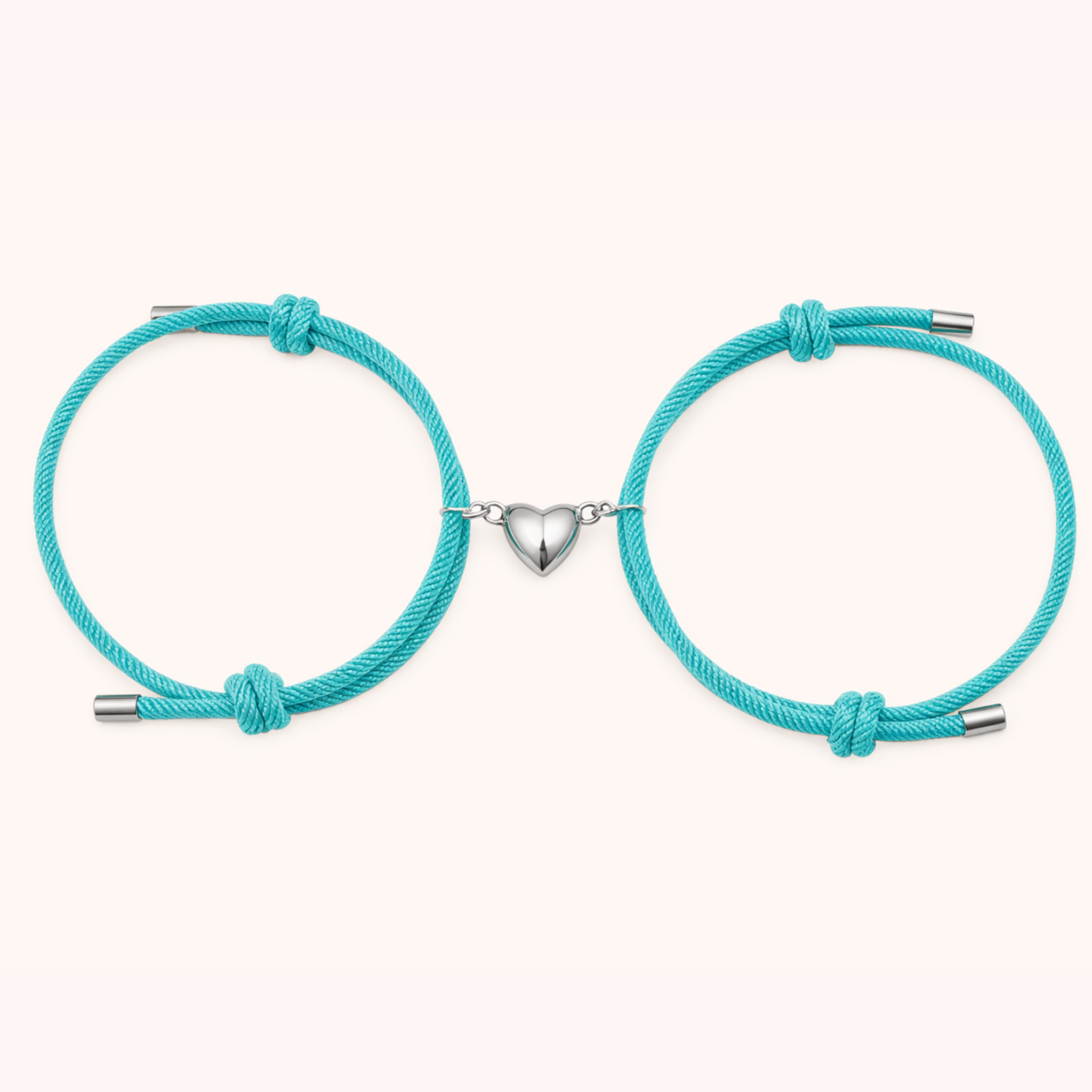 Magnetic Couple Bracelet – Alloy Heart Connection Bracelets