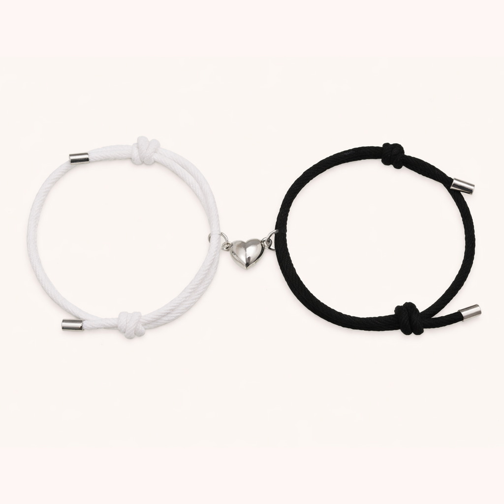 Magnetic Couple Bracelet – Alloy Heart Connection Bracelets