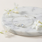 Moonstone Cat Bracelet - Sweet Cat Silver Jewelry