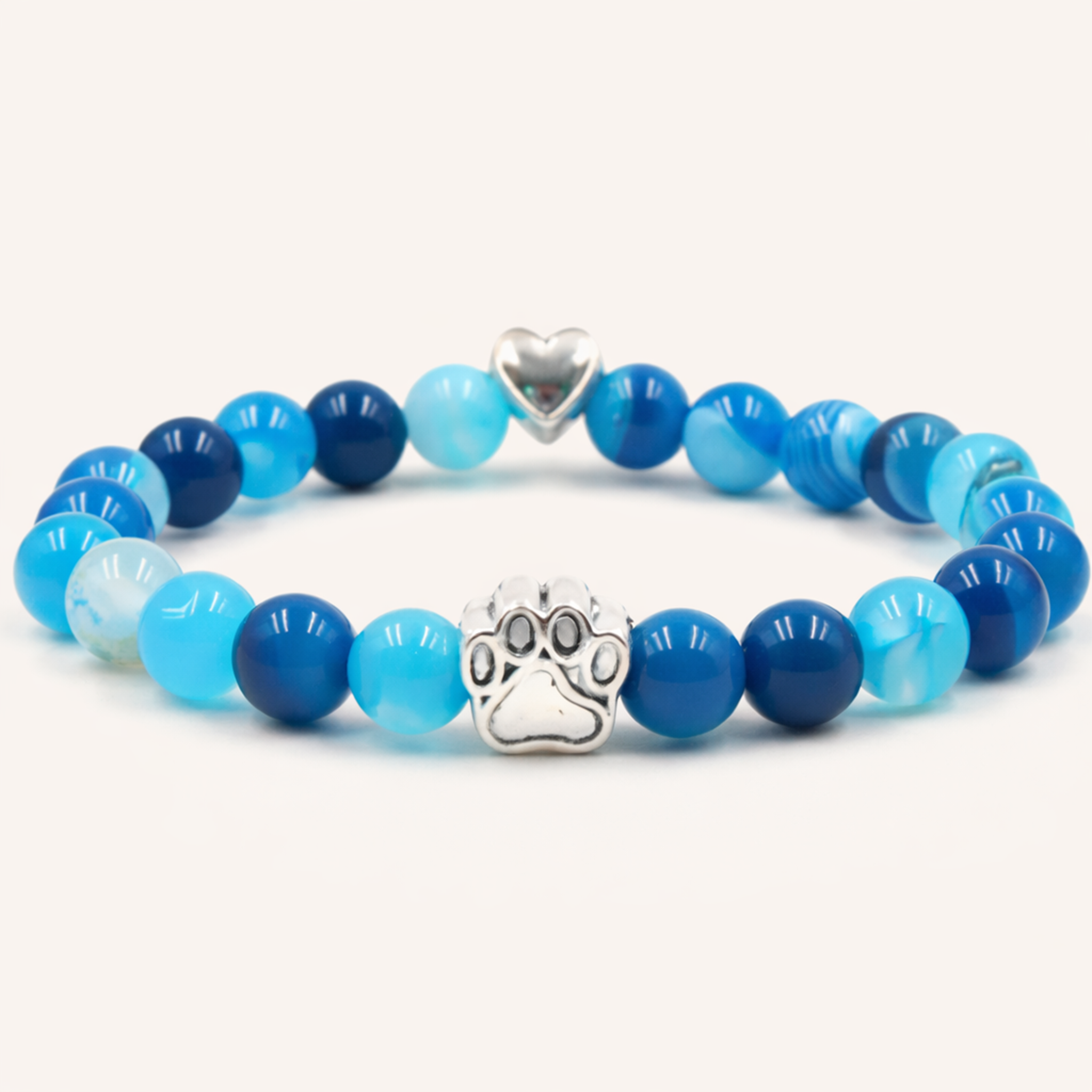 Natural Tiger Eye & Multicolour Stripe Agate Bracelet – Unisex Stone Jewellery