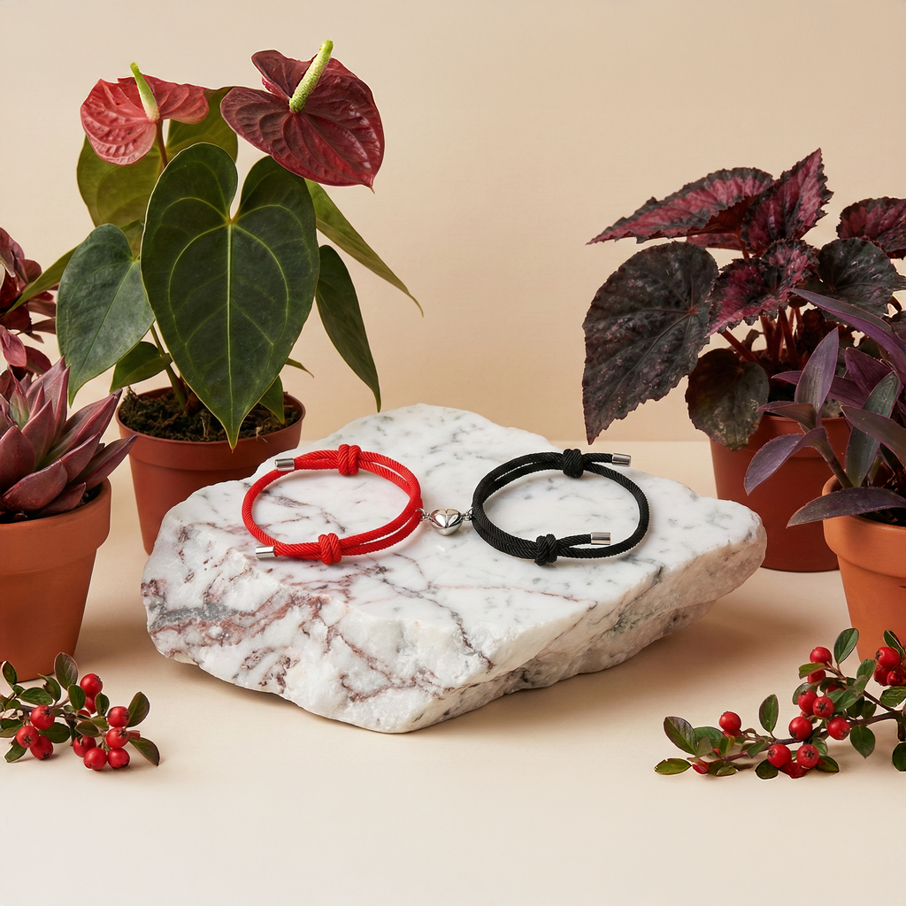 Magnetic Couple Bracelet – Alloy Heart Connection Bracelets