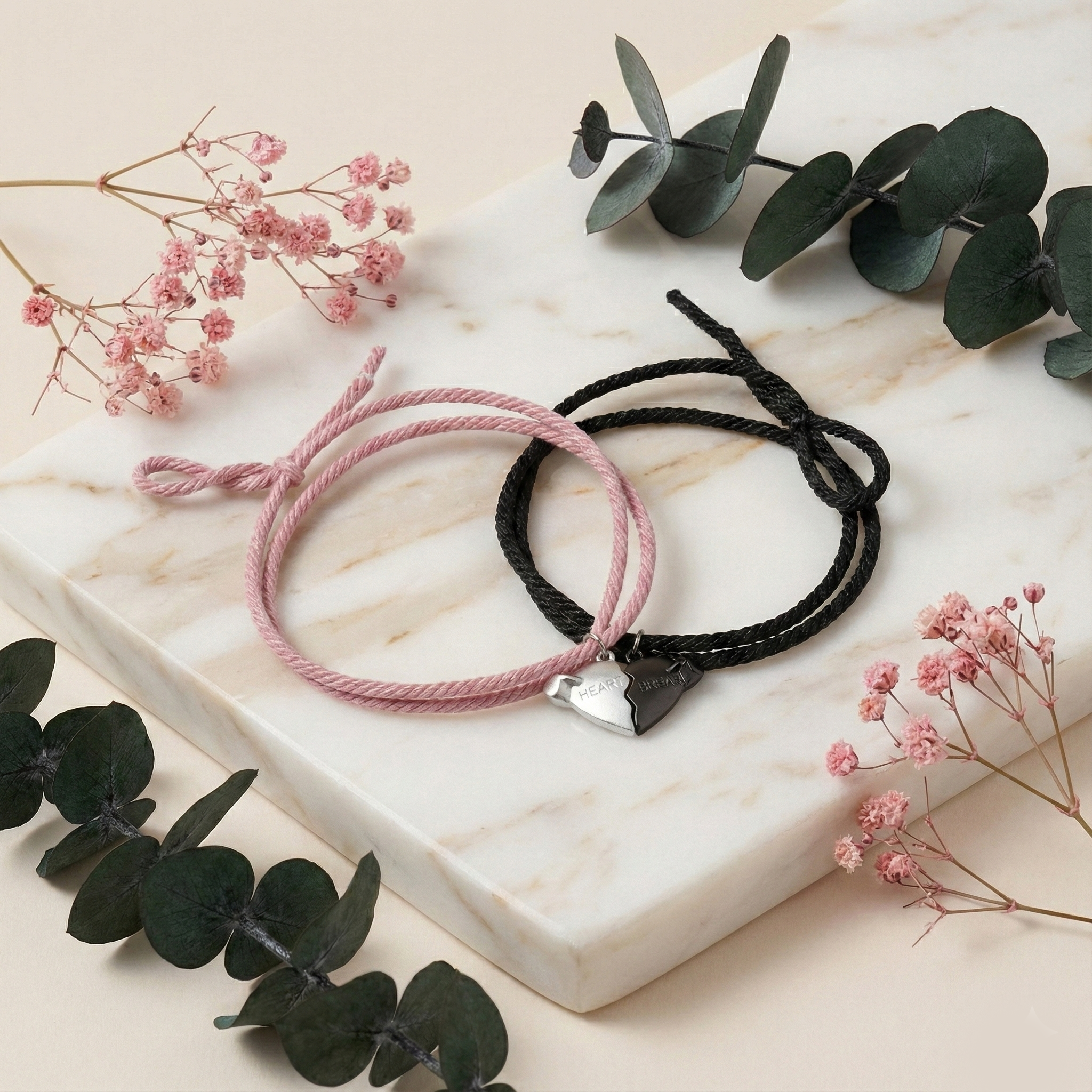 Magnetic Lovers Bracelet – Fabric Couple Connection Bracelet