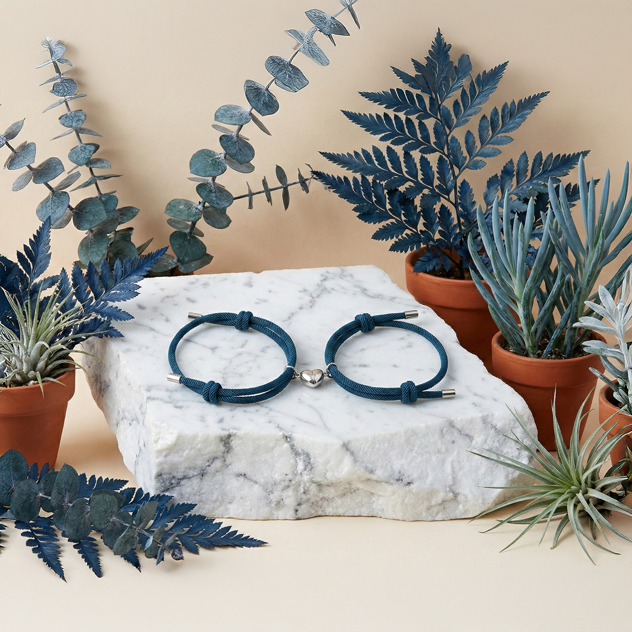 Magnetic Couple Bracelet – Alloy Heart Connection Bracelets