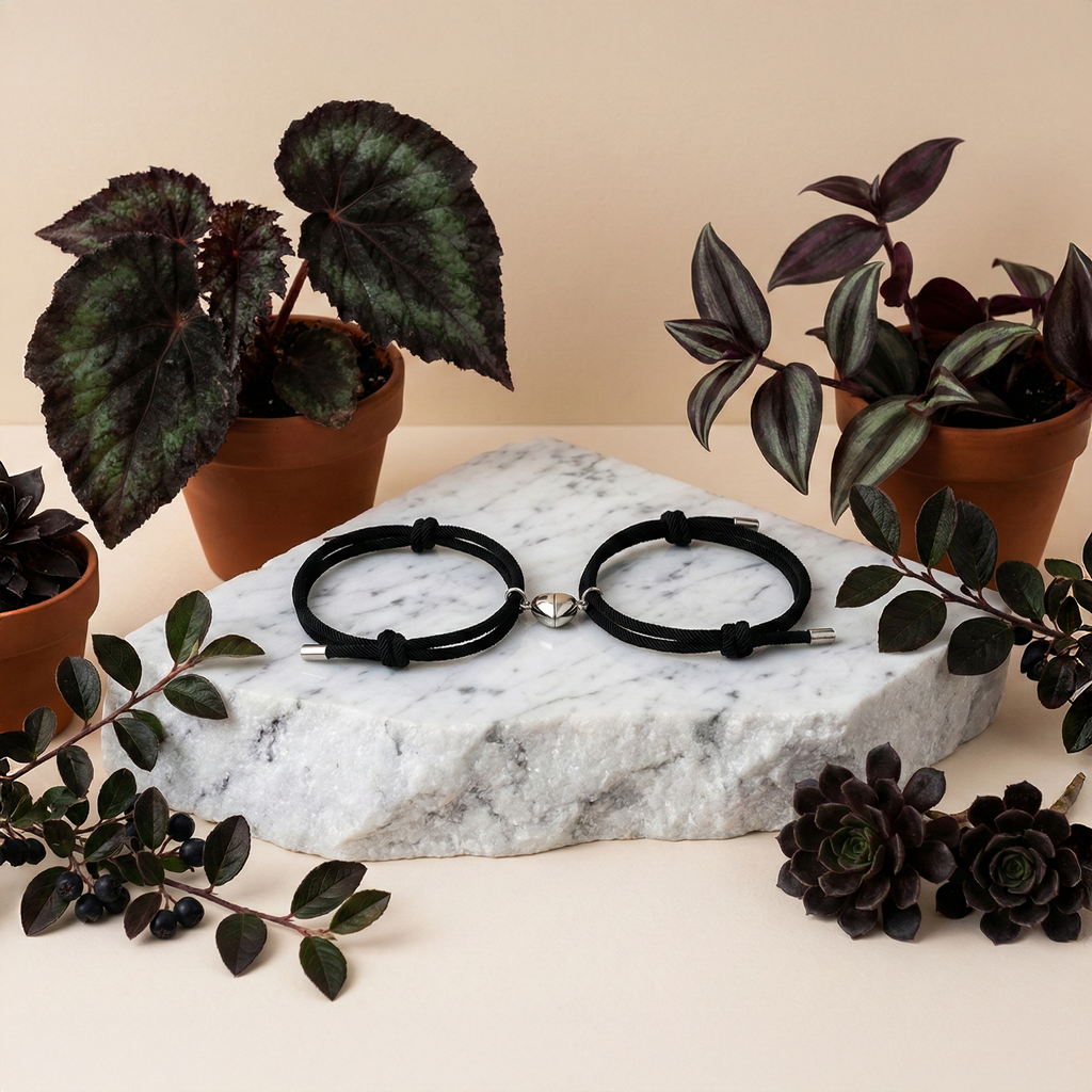 Magnetic Couple Bracelet – Alloy Heart Connection Bracelets