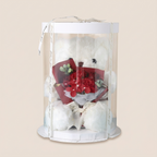 Bear Gift Box with Doll & Flower Arrangement – Decorative Gift Set