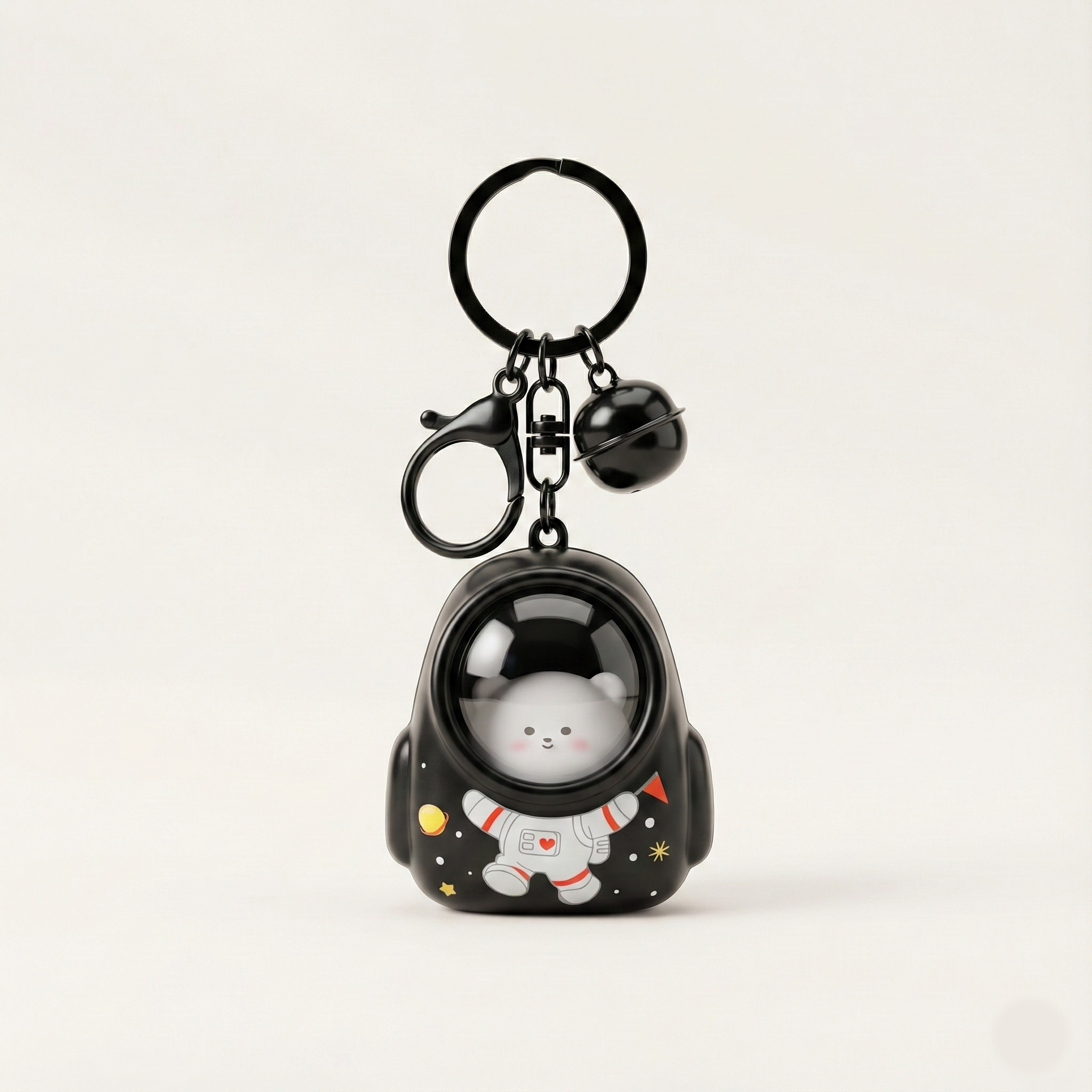 Kawaii Bear Backpack Keychain – Cute Capsule Charm with Bell