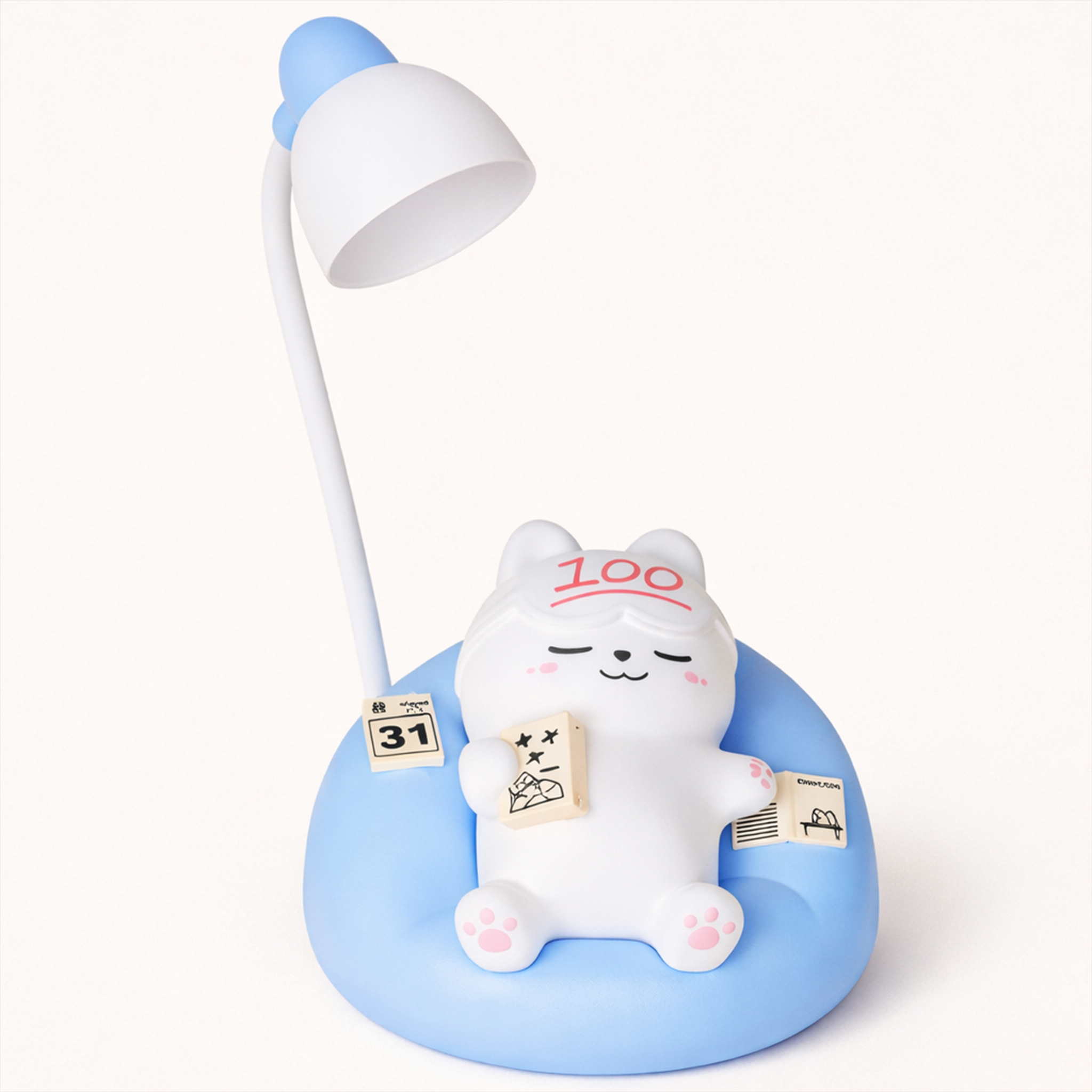 Cute Cat Night Light – Rechargeable LED Bedside Lamp