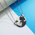 Trendy Couple Cat Necklace - Titanium Steel Puzzle Pendant