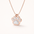 Sterling Silver Cat Paw Necklace – Minimalist Animal Pendant