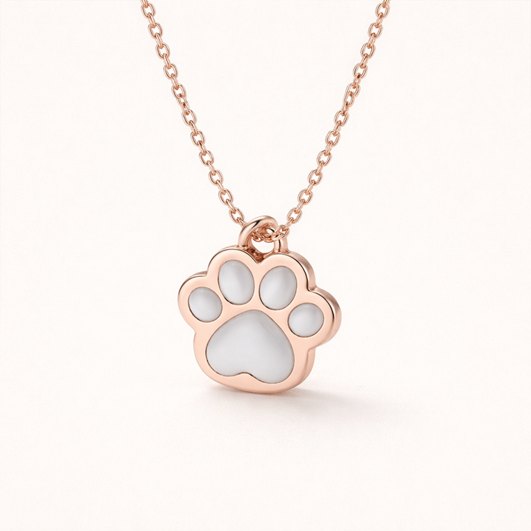 Sterling Silver Cat Paw Necklace – Minimalist Animal Pendant