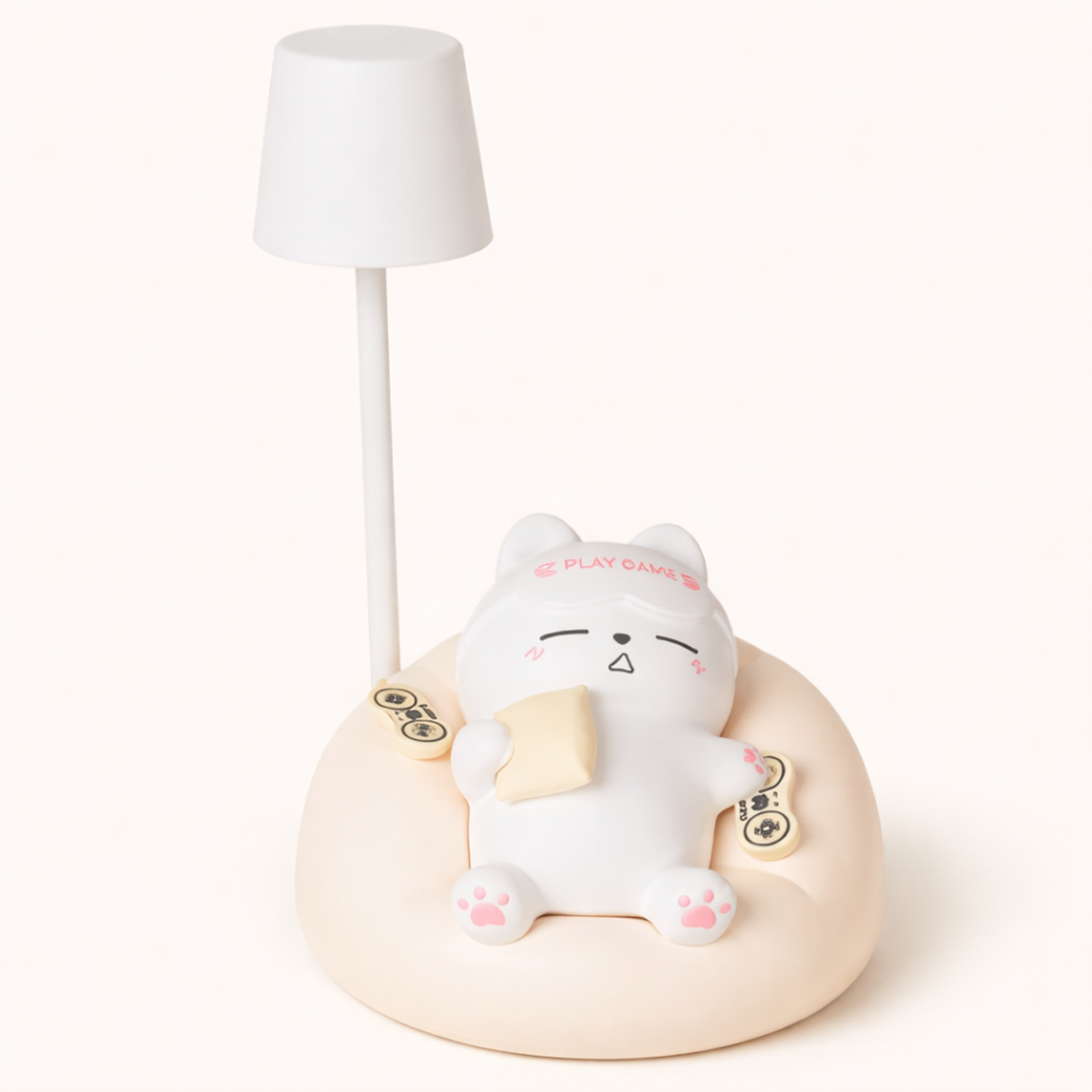 Cute Cat Night Light – Rechargeable LED Bedside Lamp