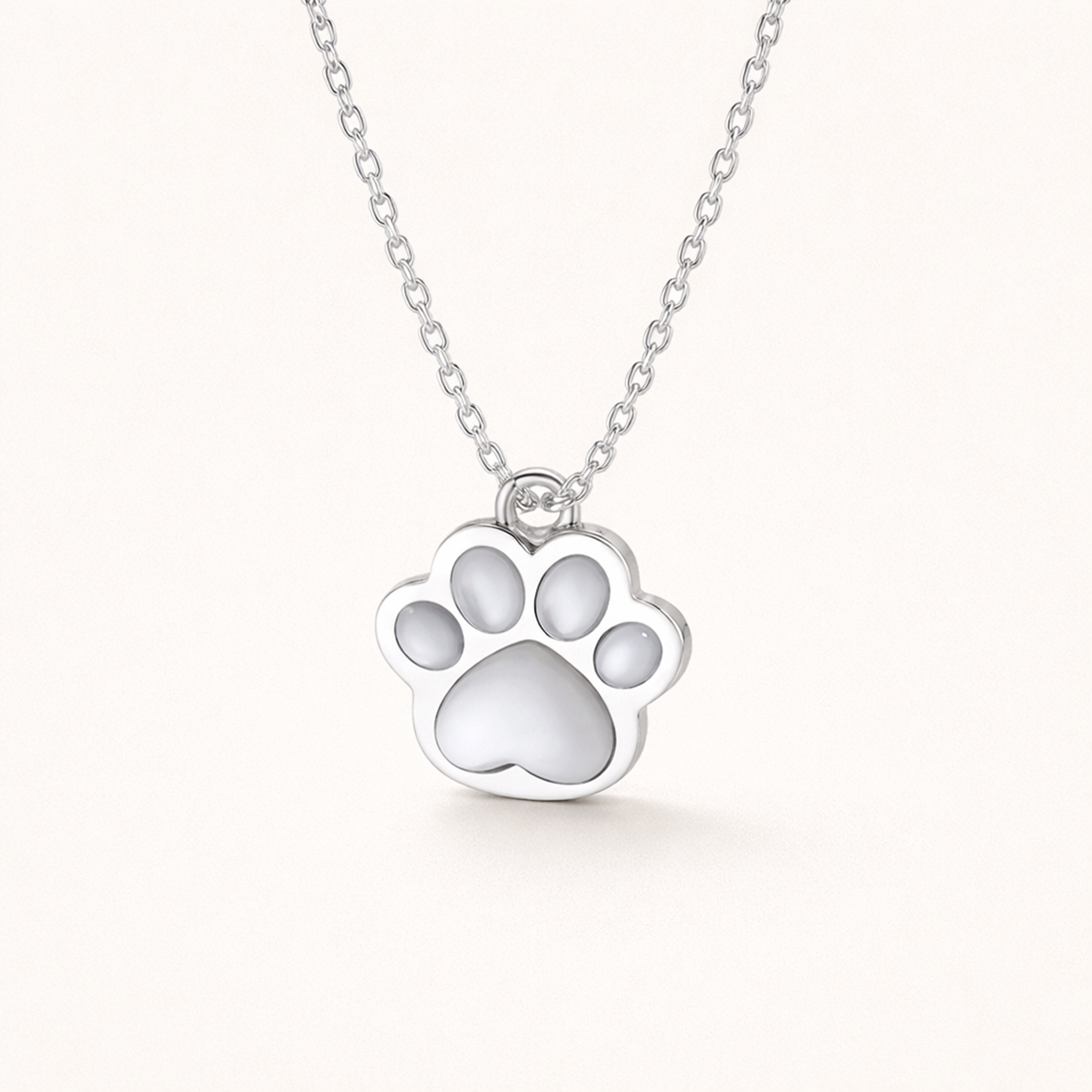Sterling Silver Cat Paw Necklace – Minimalist Animal Pendant