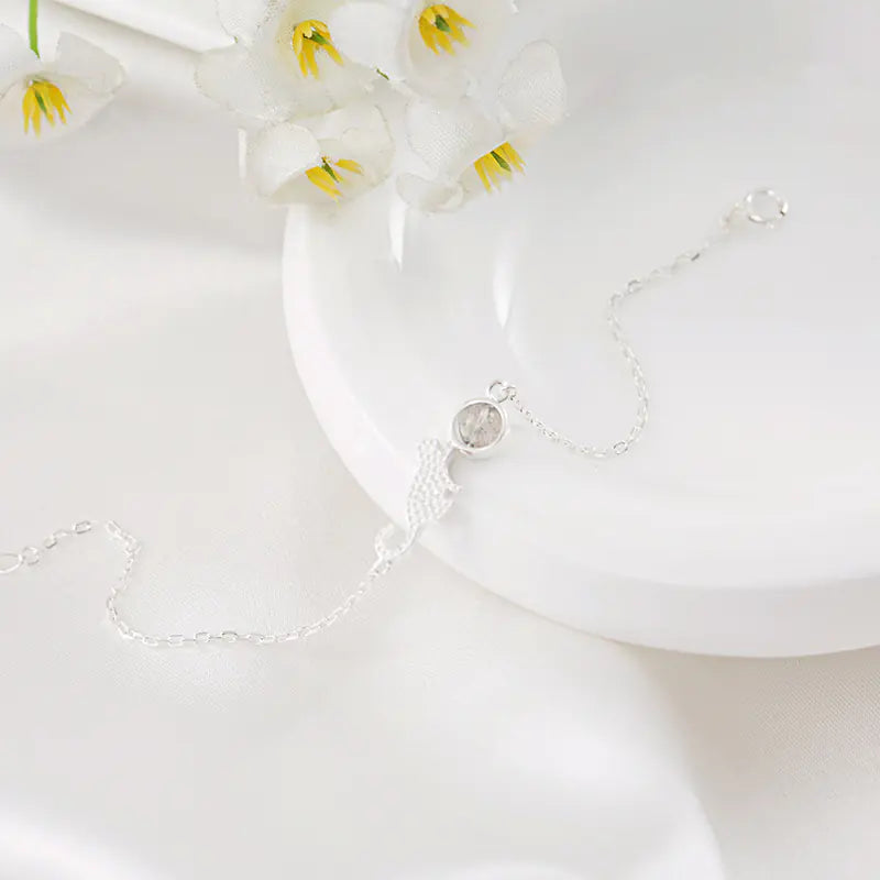 Moonstone Cat Bracelet - Sweet Cat Silver Jewelry