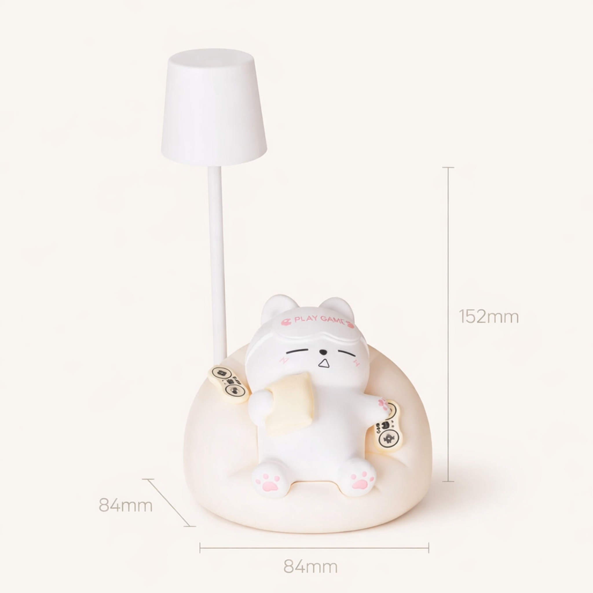 Cute Cat Night Light – Rechargeable LED Bedside Lamp